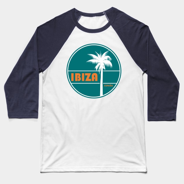 Retro Ibiza Summer Baseball T-Shirt by TCP